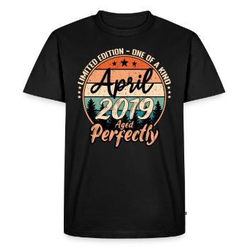 April 2019 anniversary 2019 legends April - Men's Premium Organic T-Shirt - black - Front - Nico (187cm)