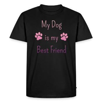 My Dog is my Best Friend - Dog Owner - Men's Premium Organic T-Shirt - black - Front - Nico (187cm)
