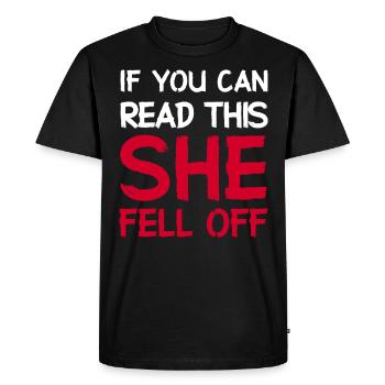 Si vous pouvez lire ceci, c’est - T-shirt Premium bio Homme - noir - Devant - Nico (187cm)