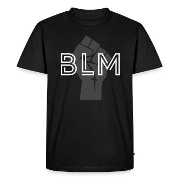 Allié de Black Lives Matter - T-shirt Premium bio Homme - noir - Devant - Nico (187cm)