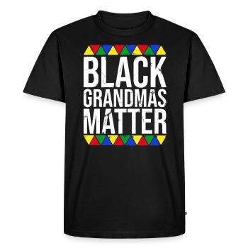 Black Grannies Matte Black Month - Men's Premium Organic T-Shirt - black - Front - Nico (187cm)
