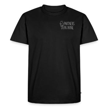 Partenaires dans le vin drôles amateurs de vin - T-shirt Premium bio Homme - noir - Devant - Nico (187cm)