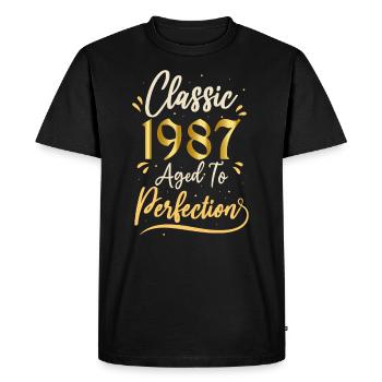 Birthday 1987 gift 1987 Classic 1987 - Men's Premium Organic T-Shirt - black - Front - Nico (187cm)