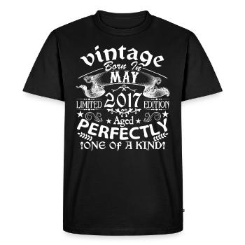 May 2017 | anniversary 2017 Vintage May - Men's Premium Organic T-Shirt - black - Front - Nico (187cm)