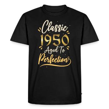 Anniversaire 1950 cadeau 1950 Classic 1950 - T-shirt Premium bio Homme - noir - Devant - Nico (187cm)