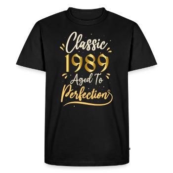 Anniversaire 1989 cadeau 1989 Classic 1989 - T-shirt Premium bio Homme - noir - Devant - Nico (187cm)