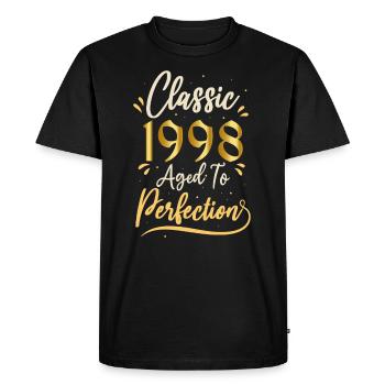 Anniversaire 1998 cadeau 1998 Classic 1998 - T-shirt Premium bio Homme - noir - Devant - Nico (187cm)