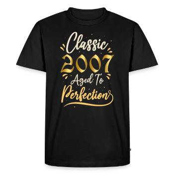 Anniversaire 2007 cadeau 2007 Classic 2007 - T-shirt Premium bio Homme - noir - Devant - Nico (187cm)