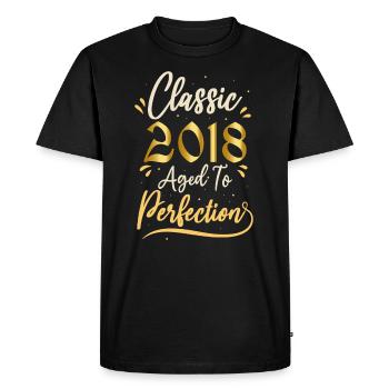 Anniversaire 2018 cadeau 2018 Classic 2018 - T-shirt Premium bio Homme - noir - Devant - Nico (187cm)