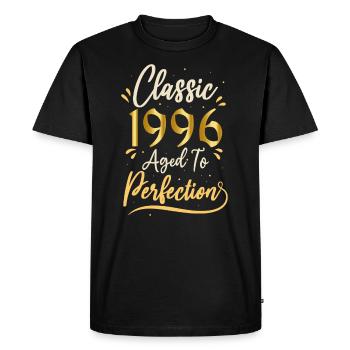 Anniversaire 1996 cadeau 1996 Classic 1996 - T-shirt Premium bio Homme - noir - Devant - Nico (187cm)