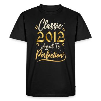 Anniversaire 2012 cadeau 2012 Classic 2012 - T-shirt Premium bio Homme - noir - Devant - Nico (187cm)