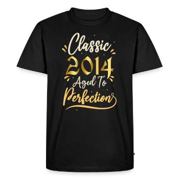 Anniversaire 2014 cadeau 2014 Classic 2014 - T-shirt Premium bio Homme - noir - Devant - Nico (187cm)