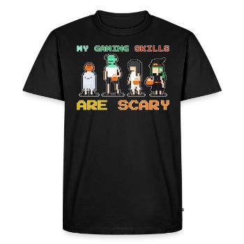 Mes compétences de jeu sont effrayantes - Fun - T-shirt Premium bio Homme - noir - Devant - Nico (187cm)