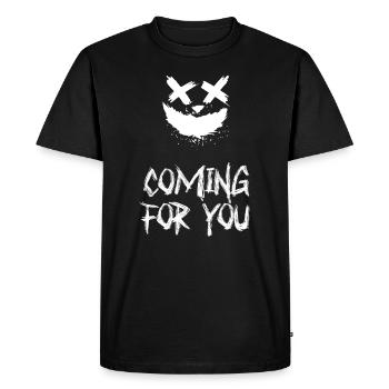 Venir pour vous – Effrayant - T-shirt Premium bio Homme - noir - Devant - Nico (187cm)