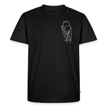 Wine Glass - Red Wine White Wine Lovers - T-shirt Premium bio Homme - noir - Devant - Nico (187cm)