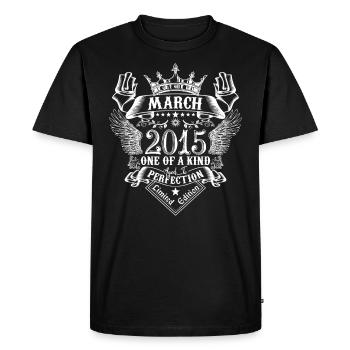 Mars 2015 anniversaire Mars 2015 Mars - T-shirt Premium bio Homme - noir - Devant - Nico (187cm)