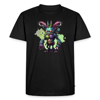 Monster Easter - Men's Premium Organic T-Shirt - black - Front - Nico (187cm)
