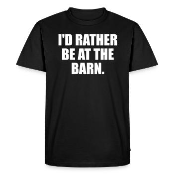 I'd Rather Be At The Barn - Men's Premium Organic T-Shirt - black - Front - Nico (187cm)