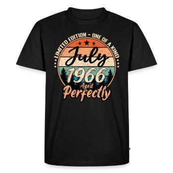 July 1966 anniversary 1966 legends July - Men's Premium Organic T-Shirt - black - Front - Nico (187cm)