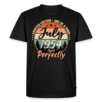 Juillet 1954 anniversaire 1954 légendes Juillet - T-shirt Premium bio Homme - noir - Devant - Nico (187cm)