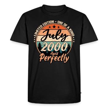 July 2000 anniversary 2000 legends July - Men's Premium Organic T-Shirt - black - Front - Nico (187cm)