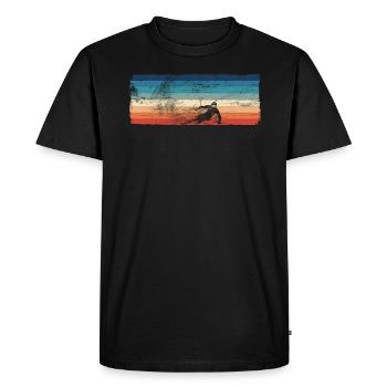 Ski alpin rétro alpin Ski vintage - T-shirt Premium bio Homme - noir - Devant - Nico (187cm)