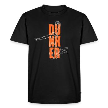 Dunker basketteur Funny Slam - T-shirt Premium bio Homme - noir - Devant - Nico (187cm)