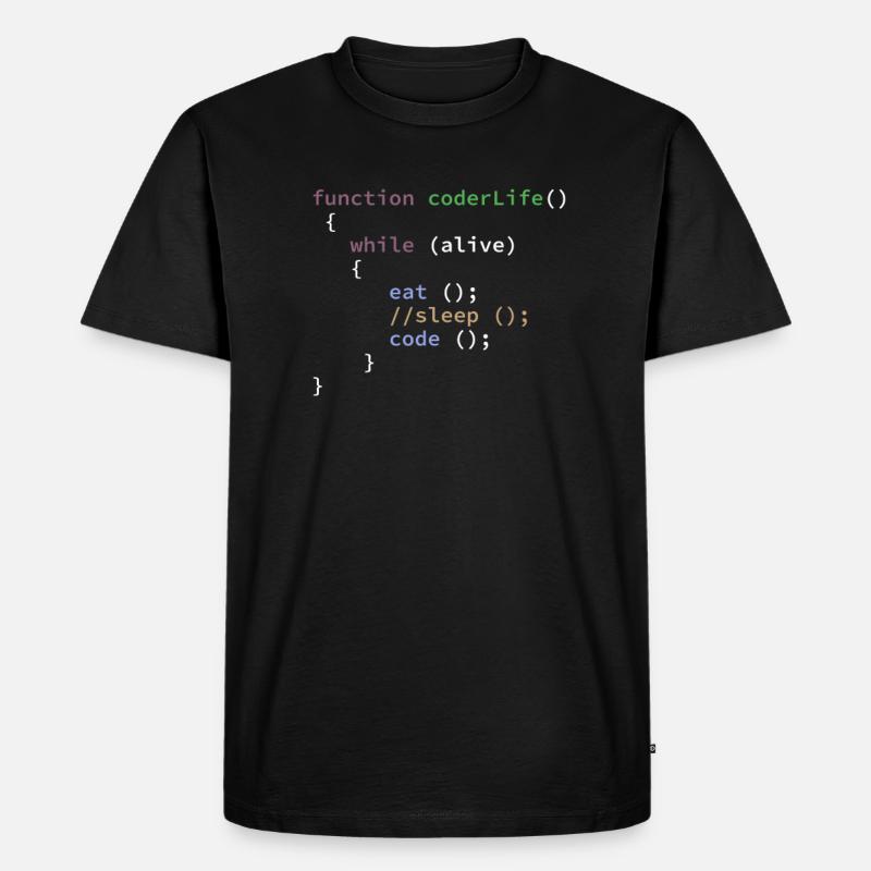 Funny Programmer Life Function - Men's Premium Organic T-Shirt - black