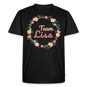 Équipe Lisa - Bride JGA - T-shirt Premium bio Homme - noir - Devant - Nico (187cm)