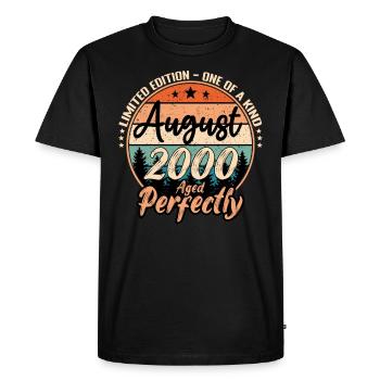 August 2000 anniversary 2000 legends August - Men's Premium Organic T-Shirt - black - Front - Nico (187cm)