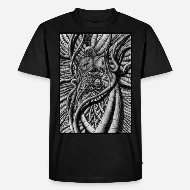 Kabel Man2. - Männer Premium Bio T-Shirt - Schwarz