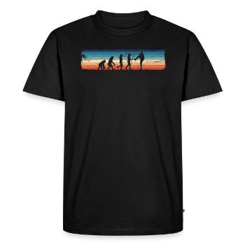 Evolution of Baseball — - Men's Premium Organic T-Shirt - black - Front - Nico (187cm)