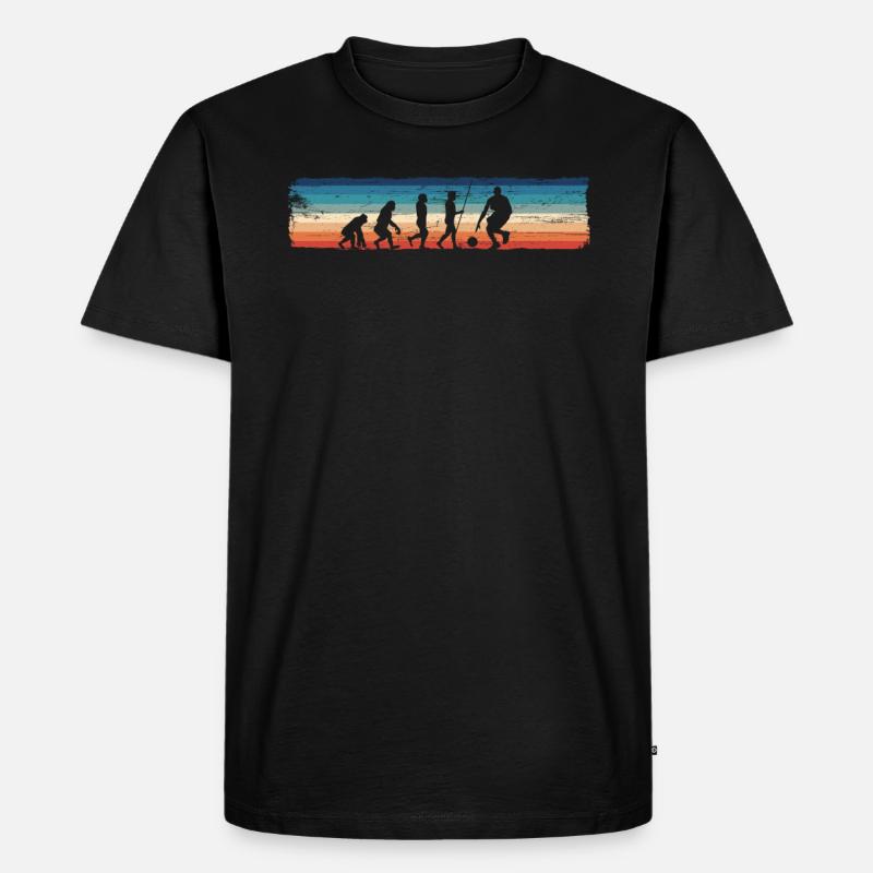Evolution des Basketballs — - Männer Premium Bio T-Shirt - Schwarz