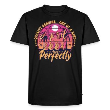 March 2004 anniversary 2004 Retro 2004 March - Men's Premium Organic T-Shirt - black - Front - Nico (187cm)