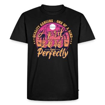 March 2013 anniversary 2013 Retro 2013 March - Men's Premium Organic T-Shirt - black - Front - Nico (187cm)
