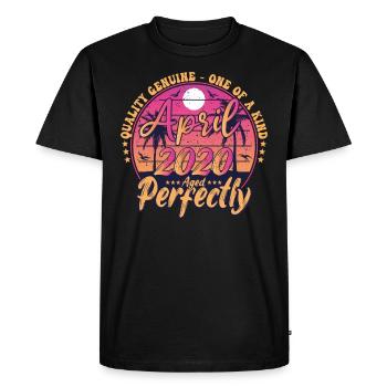 March 2020 anniversary 2020 Retro 2020 March - Men's Premium Organic T-Shirt - black - Front - Nico (187cm)