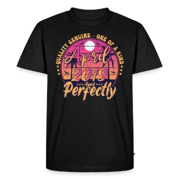 March 2019 anniversary 2019 Retro 2019 March - Men's Premium Organic T-Shirt - black - Front - Nico (187cm)