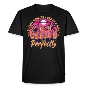 March 2014 anniversary 2014 Retro 2014 March - Men's Premium Organic T-Shirt - black - Front - Nico (187cm)