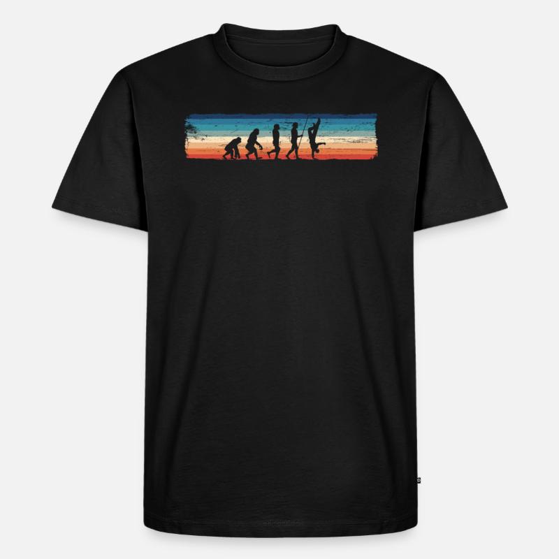 Retro Breakdancing Evolution - Lustiger - Männer Premium Bio T-Shirt - Schwarz