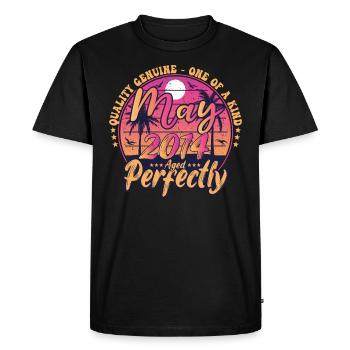 May 2014 anniversary 2014 Retro 2014 May - Men's Premium Organic T-Shirt - black - Front - Nico (187cm)