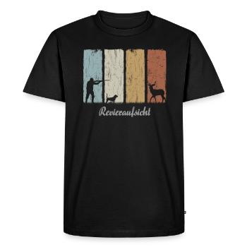 Supervision de zone amusante pour teckel de chasse - T-shirt Premium bio Homme - noir - Devant - Nico (187cm)