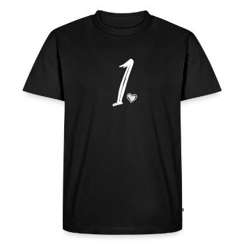 Premier anniversaire Anniversaire des enfants 1er anniversaire - T-shirt Premium bio Homme - noir - Devant - Nico (187cm)