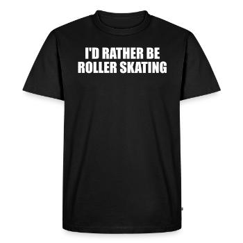 Je préfère faire du roller, drôle, - T-shirt Premium bio Homme - noir - Devant - Nico (187cm)