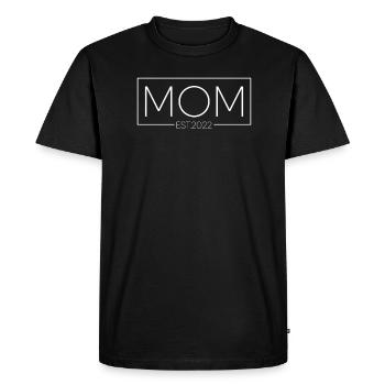 2022 Maman annonce Grossesse - T-shirt Premium bio Homme - noir - Devant - Nico (187cm)