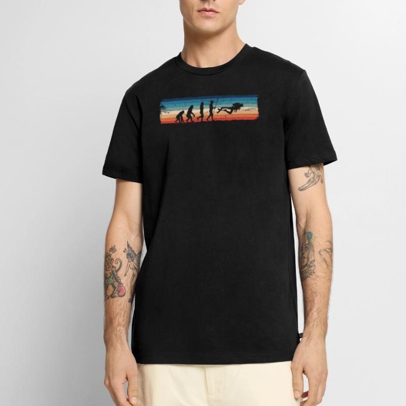Evolution du plongeur - Evolution du T-shirt Premium bio Homme