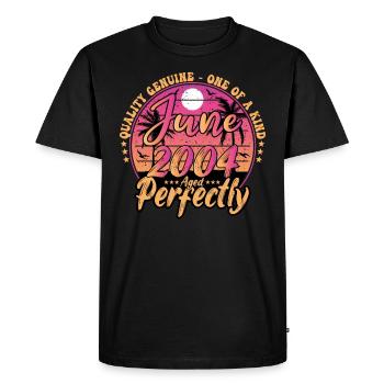 June 2004 anniversary 2004 Retro 2004 June - Men's Premium Organic T-Shirt - black - Front - Nico (187cm)