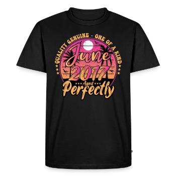June 2017 anniversary 2017 Retro 2017 June - Men's Premium Organic T-Shirt - black - Front - Nico (187cm)