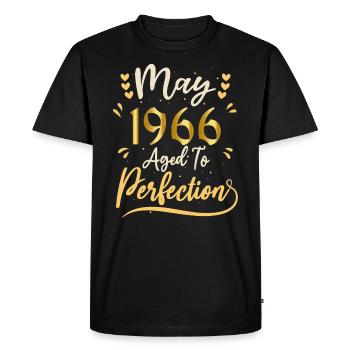 May 1966 May birthday May 1966 - Men's Premium Organic T-Shirt - black - Front - Nico (187cm)