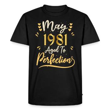 May 1981 May anniversary May 1981 - Men's Premium Organic T-Shirt - black - Front - Nico (187cm)