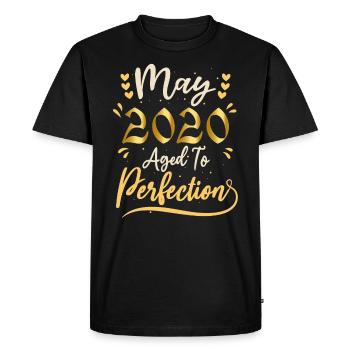 Mai 2020 Mai anniversaire May 2020 - T-shirt Premium bio Homme - noir - Devant - Nico (187cm)